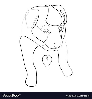 stylized puppy and heart