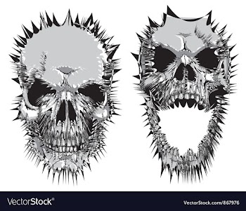 Stylized skulls vector image