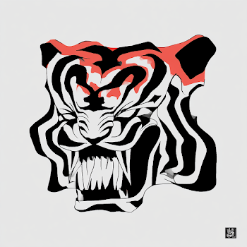 Stylized Tiger Head Illustration