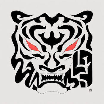 Stylized Tiger Head Illustration