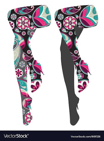 Stylized woman legs vector image