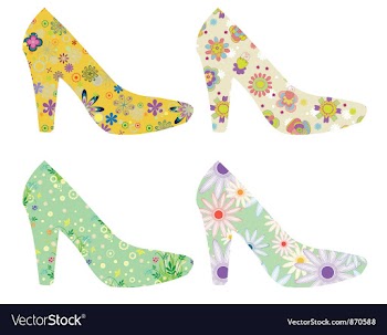Stylized woman shoes vector image