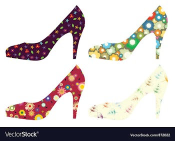 Stylized woman shoes vector image