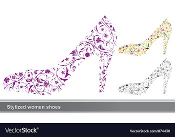 Stylized woman shoes vector image