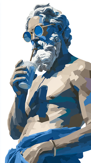 Stylized Zeus: The Cool God of Olympus