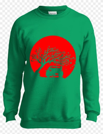 Subaru Cherry Tree Youth Crewneck Sweatshirt - Ugly Christmas Sweaters Cod Rest Ye Merry Gentlemen