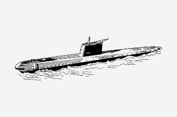 Submarine clipart, vintage transportation illustration | Free PSD Illustration - rawpixel