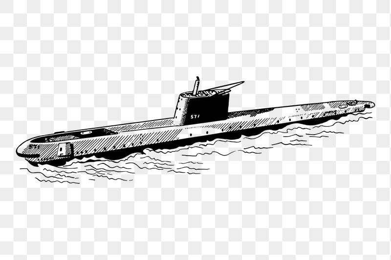 Submarine png sticker, vintage transportation | Free PNG - rawpixel