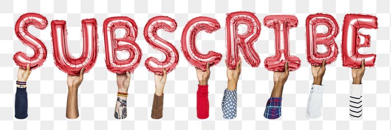 Subscribe balloon png word sticker, | Free PNG - rawpixel