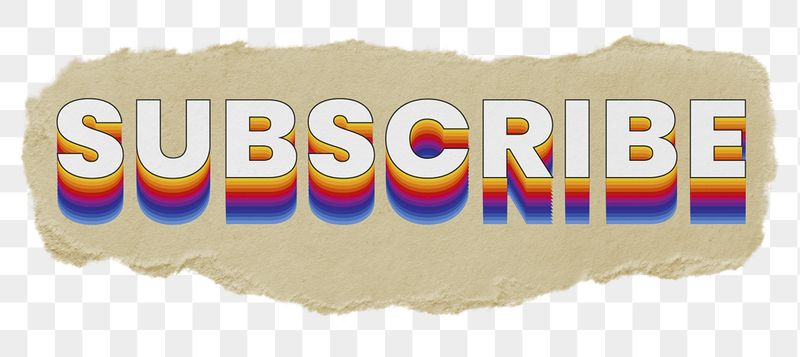 Subscribe png ripped paper word | Free PNG - rawpixel