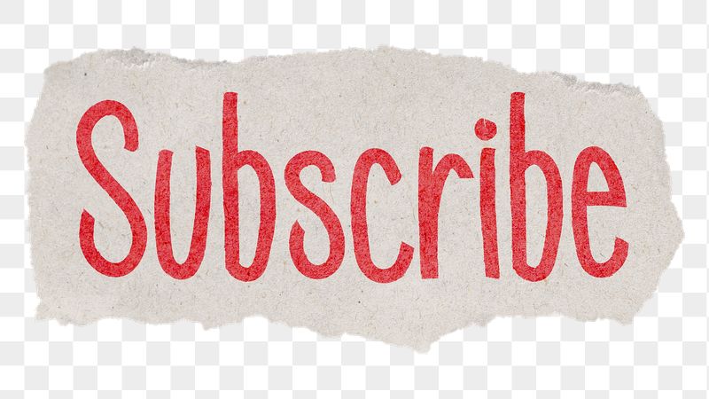 Subscribe png word sticker, ripped | Free PNG - rawpixel