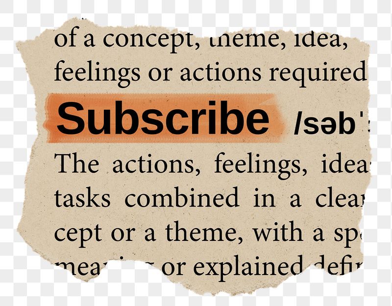 Subscribe png word sticker, torn | Free PNG - rawpixel