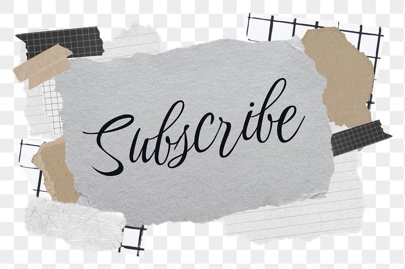 Subscribe png word sticker typography, | Free PNG - rawpixel