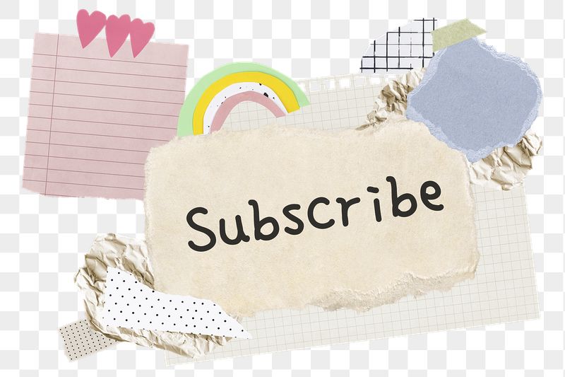 Subscribe png word sticker typography, | Free PNG - rawpixel