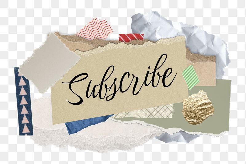 Subscribe png word sticker typography, | Free PNG - rawpixel