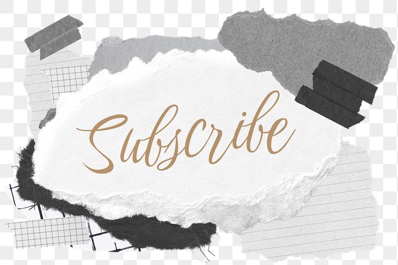 Subscribe png word sticker typography, | Free PNG - rawpixel