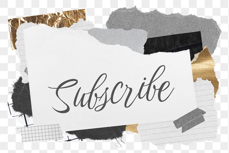 Subscribe png word sticker typography, | Free PNG - rawpixel