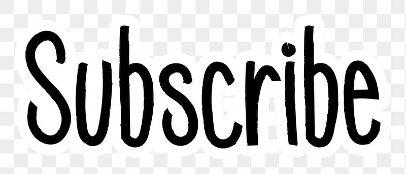 Subscribe png word sticker typography, | Free PNG - rawpixel