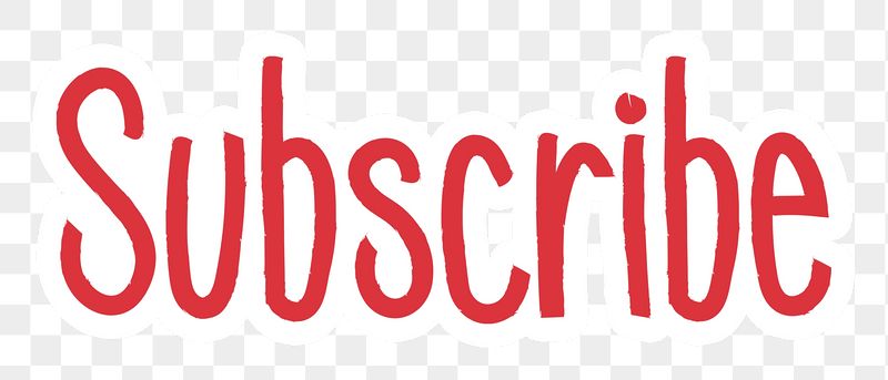 Subscribe png word sticker typography, | Free PNG - rawpixel