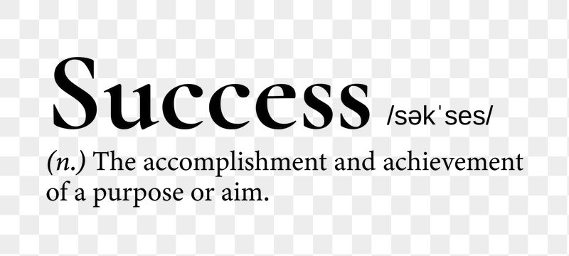 Success png dictionary word sticker, | Free PNG - rawpixel