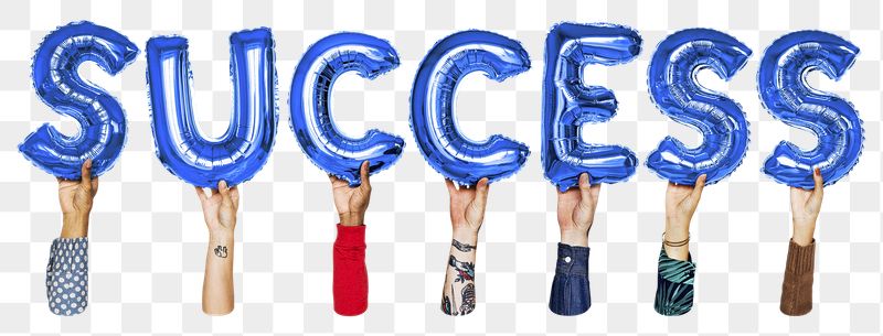 Success png, letter foil balloon, | Free PNG - rawpixel
