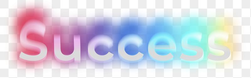 Success png word sticker, neon | Free PNG - rawpixel