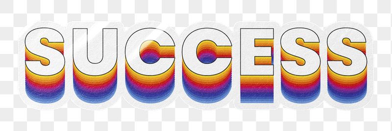 Success png word sticker typography, | Free PNG - rawpixel