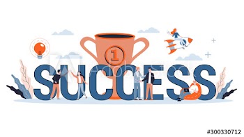Success web banner concept
