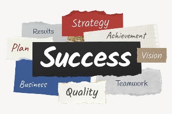 Success word, colorful ripped paper | Free PSD - rawpixel