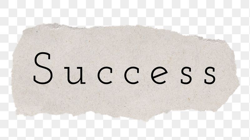 Success word, ripped paper, beige | Free PNG - rawpixel