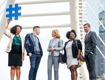 Successful and connected business people