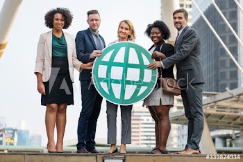 Successful and connected business people