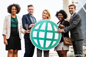 Successful and connected business people