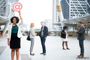 Successful and connected business people