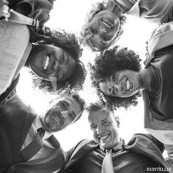 Successful and happy business team