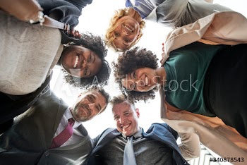 Successful and happy business team