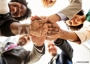 Successful and happy business team