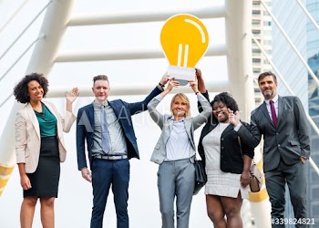 Successful business people with ideas