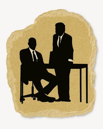 Successful businessmen silhouette ripped paper, | Free PSD - rawpixel