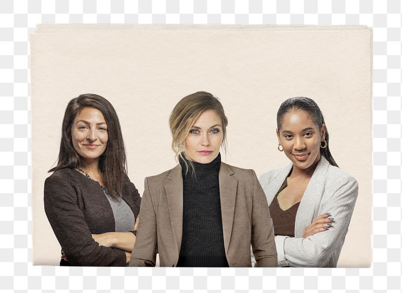 Successful businesswomen png newspaper sticker, | Free PNG - rawpixel