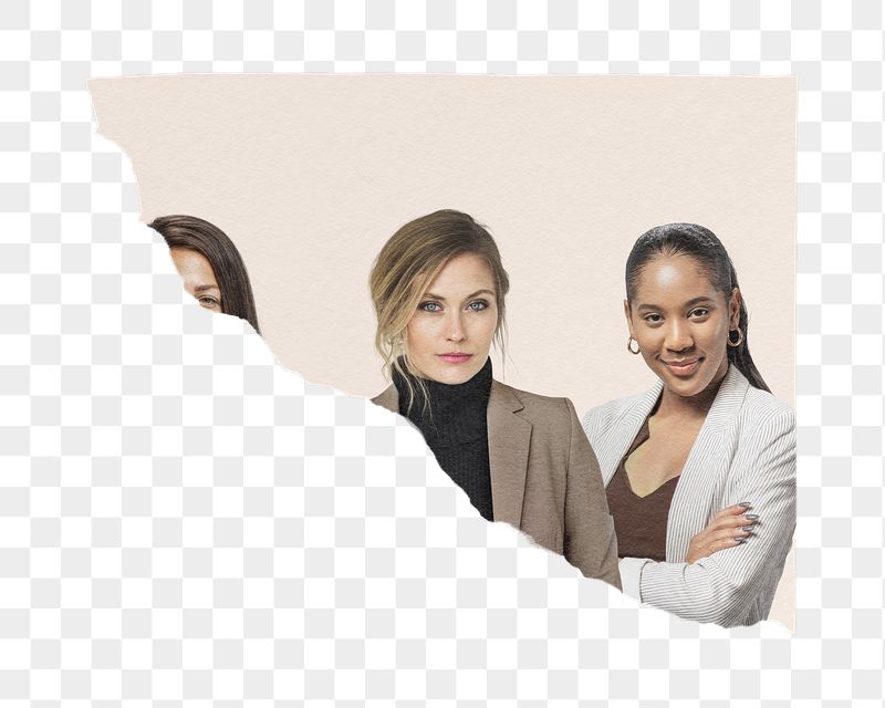 Successful businesswomen png sticker, torn | Free PNG - rawpixel