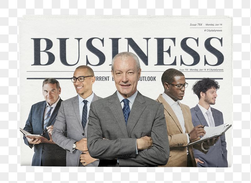 Successful CEOs png newspaper sticker, | Free PNG - rawpixel