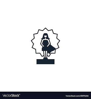 successful woman creative icon filled from