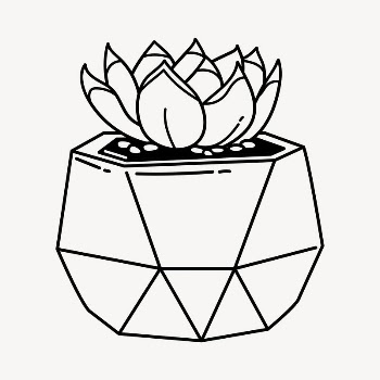 Succulent doodle collage element, cute | Free Vector Illustration - rawpixel