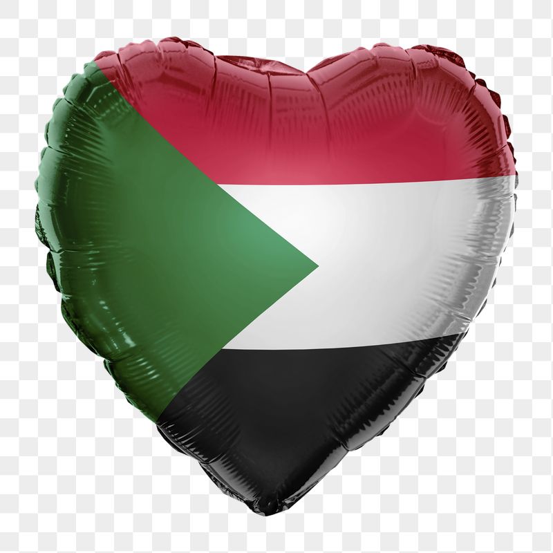 Sudan flag png balloon on transparent | Free PNG - rawpixel