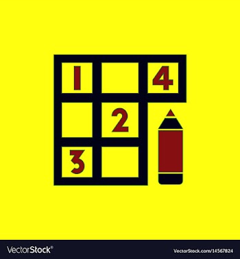 Sudoku and pencil vector image
