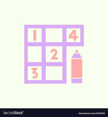 Sudoku and pencil vector image