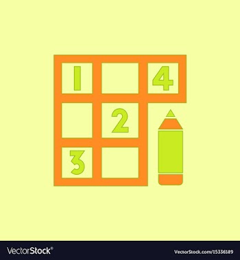 Sudoku and pencil vector image