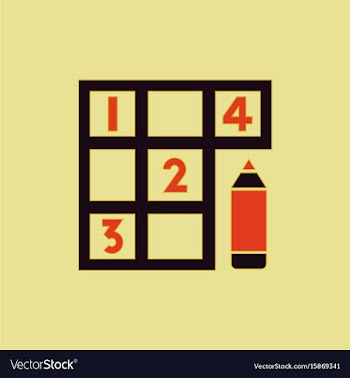 Sudoku and pencil vector image