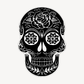 Sugar skull clipart, Day of the Dead | Free Vector - rawpixel